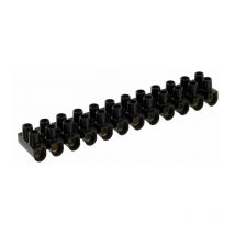 Barrette de connexion Dhome 12 dominos à visser - Pour section 6 mm² - Noir
