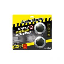Barriere A Rongeurs - Répulsif ultra son rats et souris blister de 2 appareils /nc