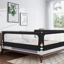 Barrière de lit anti-chute pour tout-petits 180 cm noir