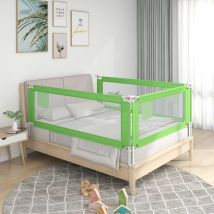 Inlife Barrière de sécurité de lit d'enfant Vert 150x25 cm Tissu