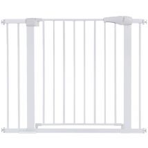 Maerex - Barrière de sécurité enfant extensible H.76 x l.75-103 cm Barrière d'escalier fermeture facile Blanc