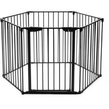 Maisonchic - Barrière de Sécurité Grille de Protection Cheminée en Acier de Haute Qualité avec Porte Maison Chic