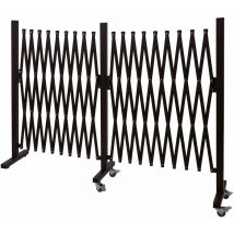 [JAMAIS UTILISÉ] Barrière de sécurité HHG-978, barrière de séparation en ciseaux, marron, hauteur 109cm, largeur 60-530cm