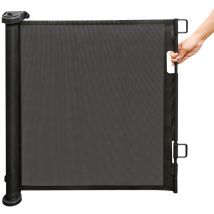 Haloyo - Barrière de Sécurité Rétractable pour Bébés Enfant et Chiens,0-150cm,pour Les Escaliers/Portes/Couloirs-noir