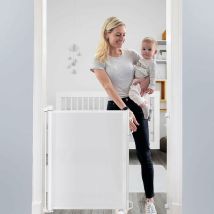 Freosen - Puerta De Escalera Extensible Para Bebés, Niños, Perros, 0-180 Cm, Puerta De Seguridad Extensible Para Bebés, Pasillo De Escaleras