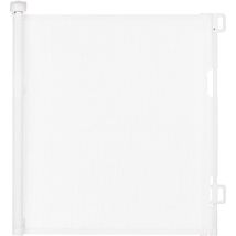 Garde-corps Bébé Barrière De Sécurité Enfant Rétractable Clôture De Sécurité Bébé Animal De Compagnie Taille Élargie 86x140 Cm Blanc Perforé