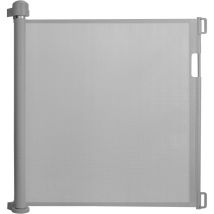 Naizy - Barrière de Sécurité Rétractable pour Bébés et Chiens - 0 à 150 cm - Barrière de Sécurité Extensible et Enroulable Gris