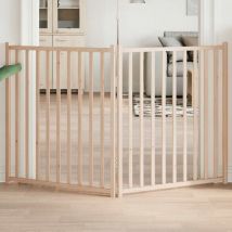 Barrière pour chien pliable 2 panneaux 160 cm bois sapin massif