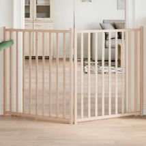 Barrière pour chien pliable 2 panneaux 160 cm bois sapin massif Vidaxl