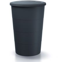 Prosperplast - Barril de agua de lluvia 160L Smooth de plastico en color antracita 60 (largo) x 60 (ancho) x 87,8 (altura) cm