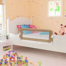 Barrière de lit enfant Barrière de sécurité Taupe 102x42 cm Polyester 78638