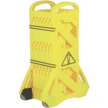 Rubbermaid - Barrières de sécurité polyéthylène jaune l600xH1000mm mobile, 16 pcs.