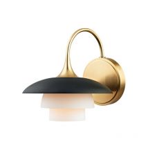 Barron 1 Light Wall Sconce Brass, Glass