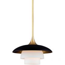 Hudson Valley Lighting - Barron 1 Lámpara Colgante Latón, Vidrio
