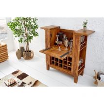 Licht-erlebnisse - Barschrank Massivholz Sheesham Hausbar Landhausstil