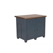 Decoration D ’ Autrefois - Bas De Buffet 2 Portes 2 Tiroirs - Bois - Bleu - Interior's