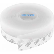 Ersandy - Bas de Porte Adhésif, 10M x 3,5CM Bande d'étanchéité Auto-adhésive de Silicone pour Porte et Fenetre. Protection contre l 'eau, Protection