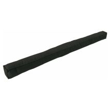 Bas de porte carré à coller textile (bourrelet), L.95 cm noir