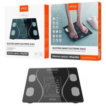 MTK - Bascula de baño digital bluetooth 4.0 / tr9159 / pantalla lcd / peso y grasa corporal / max 180kg / / / 0951592