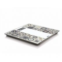 Laica - Báscula de baño electrónica con batería recargable cárga máxima 180 kg modelo estampado marrón