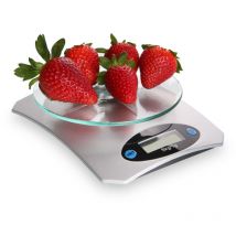 Beneffito - Báscula de Cocina y Pastelería - Liviana con Pantalla lcd - Display Digital - Fácil de Limpiar - Peso Máximo 5KG - Gris