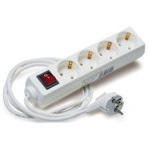 Mehrfachsockel mit 4 Steckdosen, Schalter, Kabel 1,4 m, 806605 tayg