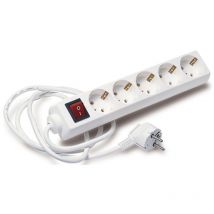 Mehrfachsockel mit 5 Steckdosen, Schalter, Kabel 1,4 m, 808609 tayg