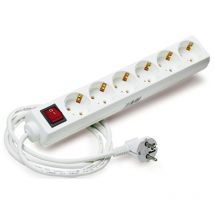Mehrfachsockel mit 6 Steckdosen, Schalter, Kabel 1,4 m, 811609 tayg