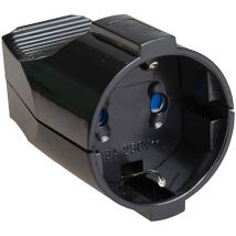 Prise de Courant Murale Noire AIR BASE T/TL 16A 250V IP20 - Solera 5019N - IP20