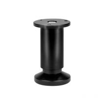 Cime - Base cilíndrica atornillada de aluminio negro mate, placa d. 38 mm H.100 mm