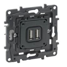 Base de chargeur double usb a + a Niloé Step 250V Legrand 864024