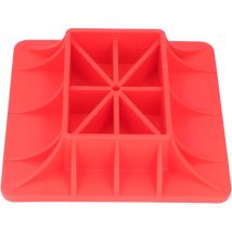 Basetbl - Base de cric élévateur robuste tout-terrain, panneau de support anti-fracture en nylon rouge pour sable, boue, herbe, sol meuble