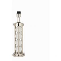 Interiors - Lampe de table à 1 lumière, plaque de nickel poli, cristal clair - base seulement, E27