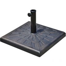 Base de Lestage de Parasol Carrée garden Bronze et Noir