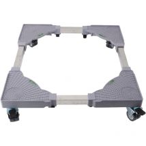 Base de Machine à Laver Réfrigérateur,Support de Base pour Machine à laver, avec roue universelle, résistance au glissement, réfrigérateur réglable