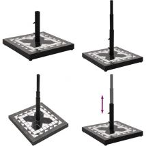 Base de parasol noir et blanc carré 12 kg - base de parasol - bases de parasol - Home & Living - Noir