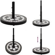 Base de parasol noir et blanc rond 12 kg - base de parasol - bases de parasol - Home & Living - Noir