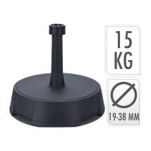 Bigbuy - base de parasol soleil 15kg - Anthracite - Diamètre 19-38mm