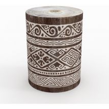 Rendez-vous Déco - Base de sombrilla de madera de suar y grabados blancos - Taga