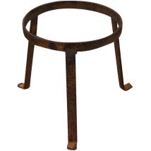 Cache-pot en fer forgé Soucoupe intérieure et extérieure Piédestal rond pour plantes Trépied pour plantes Support pour vase