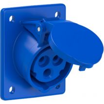 Base industrial trascuadro inclinada 2P+T (16A 230V) IP44/IK09 7x8,5x8,5cm color azul