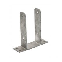 Suinga - Base en u pour poteau en bois de 7 cm Ancrage Metálica u Support de poteau en bois 16x20x7,1 cm