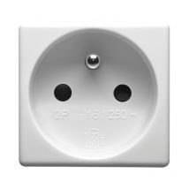 Base enchufe schuko 2 polos + tierra 16A norma francesa GW20207 de Gewiss