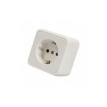Base enchufe superficie blanco - ehlis