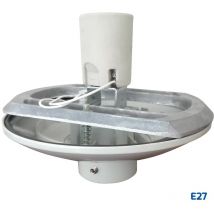 Base gris de aluminio para bola E27