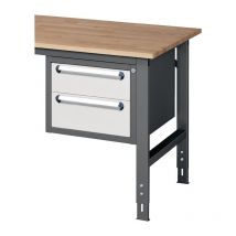 RAU - Base H395xL490xP600mm grigio antracite/grigio chiaro 2 cassetti, estrazione semplice