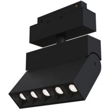 Base Illuminazione Points Rot Binario Moderno Alluminio Nero 10W Luce Naturale