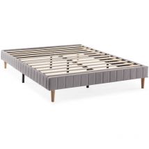Base imbottita Eris 150x190 cm Grigio chiaro
