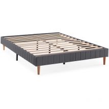 Base imbottita Eris 140x200 cm Grigio scuro