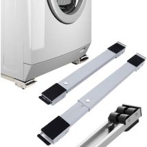 Base Lavatrice con Ruote Set 2 barre Sposta Mobili Frigorifero Asciugatrice